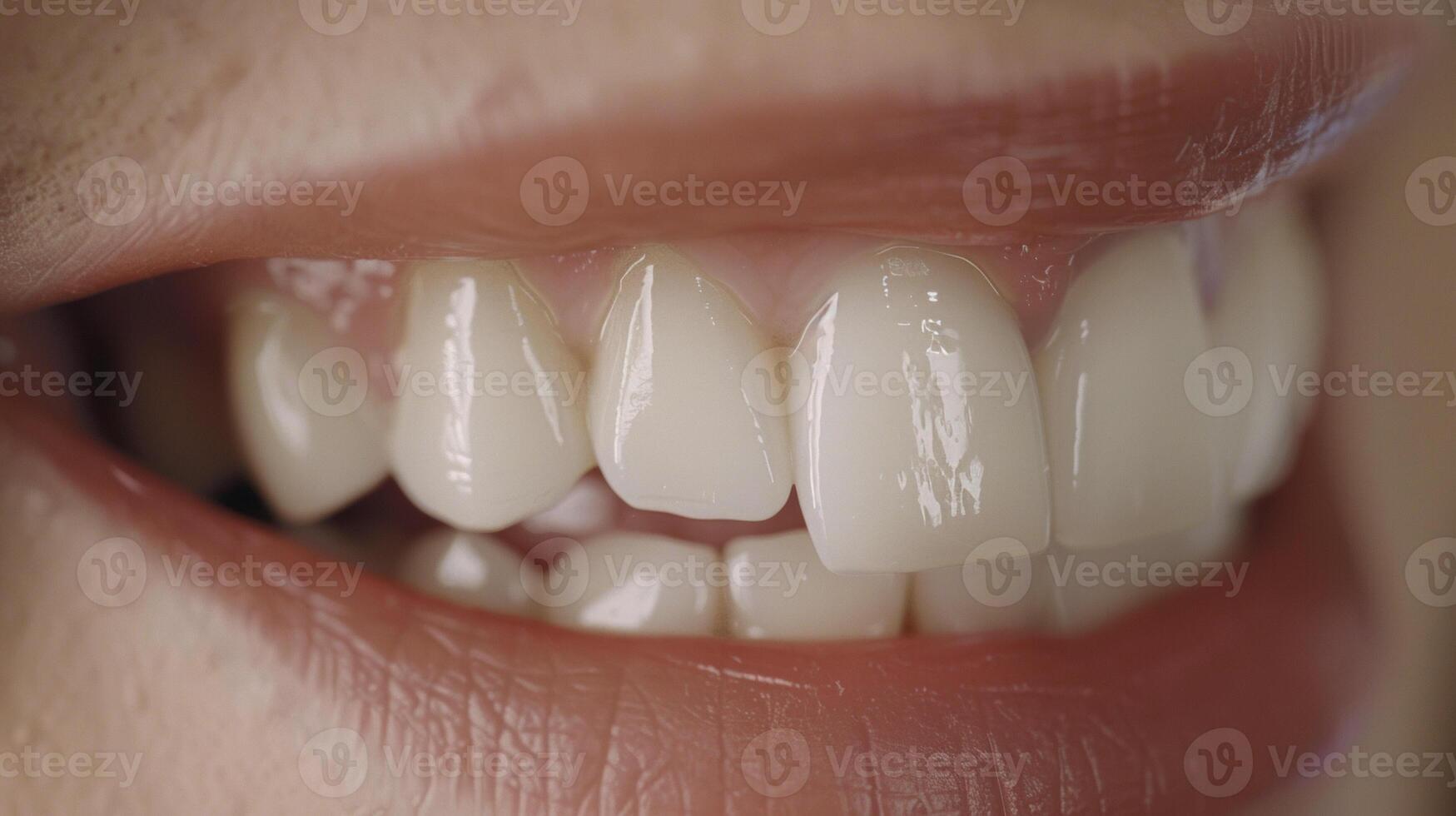 A patients smile with AR overlays demonstrating the potential results of veneers or teeth whitening allowing them to visualize the outcome before making a decision photo