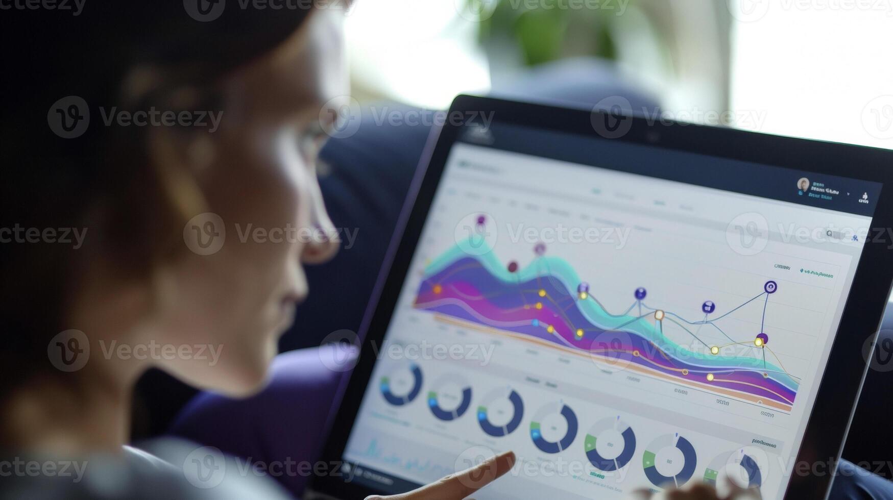 A graph on the platforms dashboard displaying the employees progress and engagement with mental health resources over time photo