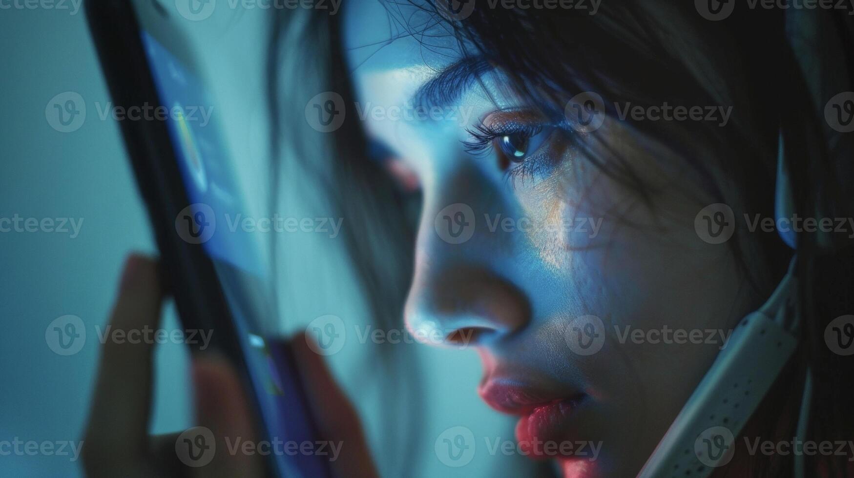 Closeup of a smartphone screen with a virtual assistant sending encouragement and motivation messages to a user with depression as part of their chronic disease managemen photo