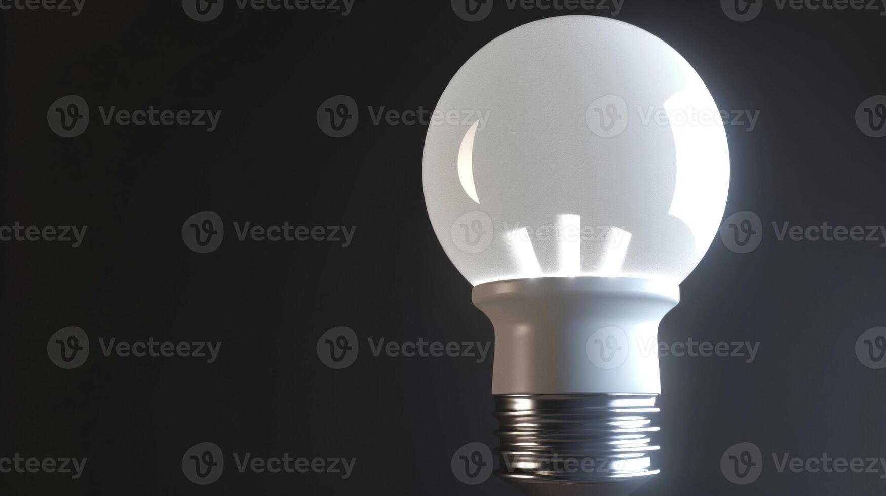 A closeup of an energyefficient LED light bulb highlighting its long lifespan and low energy consumption photo