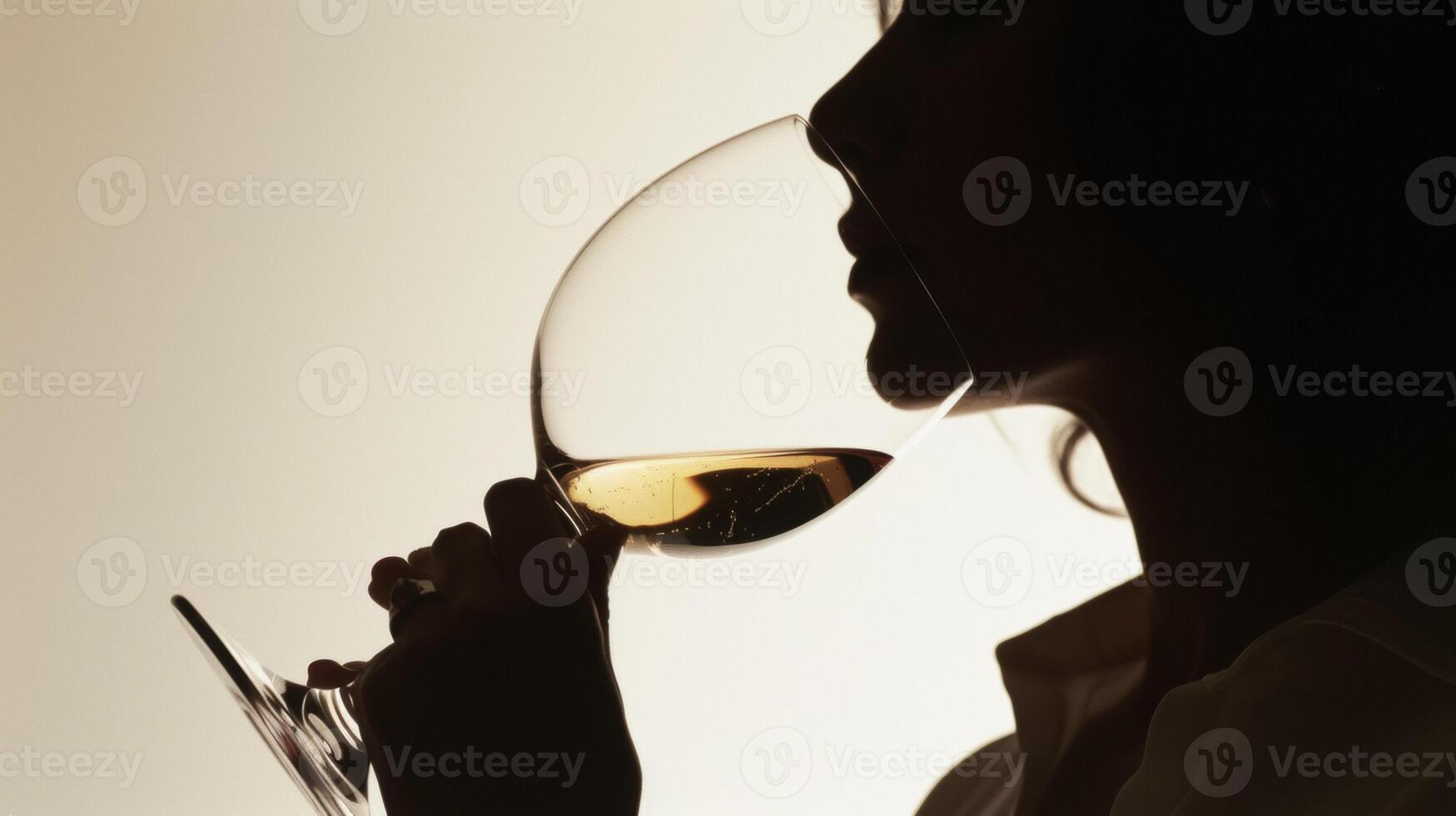 A person savoring a gl of wine appreciating the complex evolution of tasting notes and nuances that have been carefully crafted through the winemaking process photo