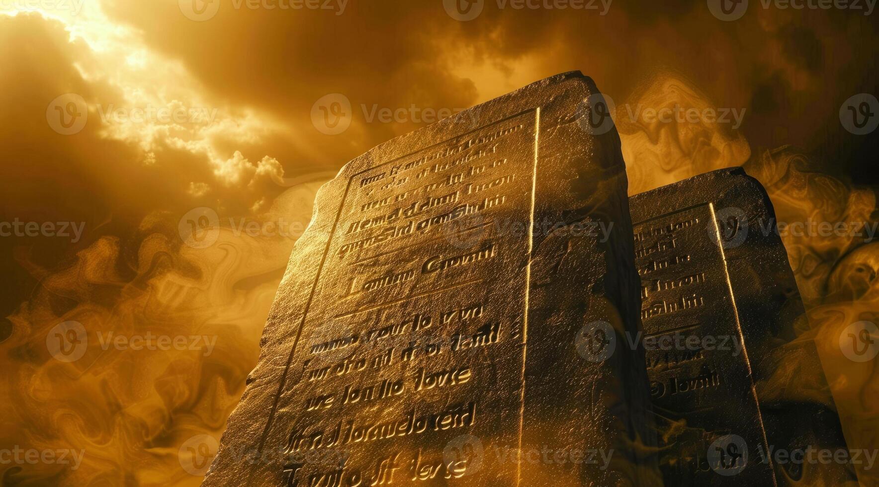 God 10 commandments received by Moses photo