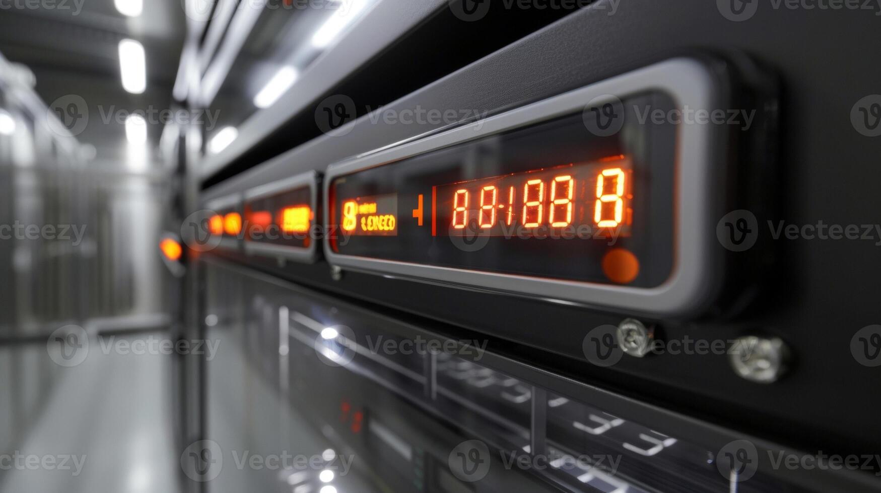 The LED display panel shows the current temperature and can be easily read even from a distance photo