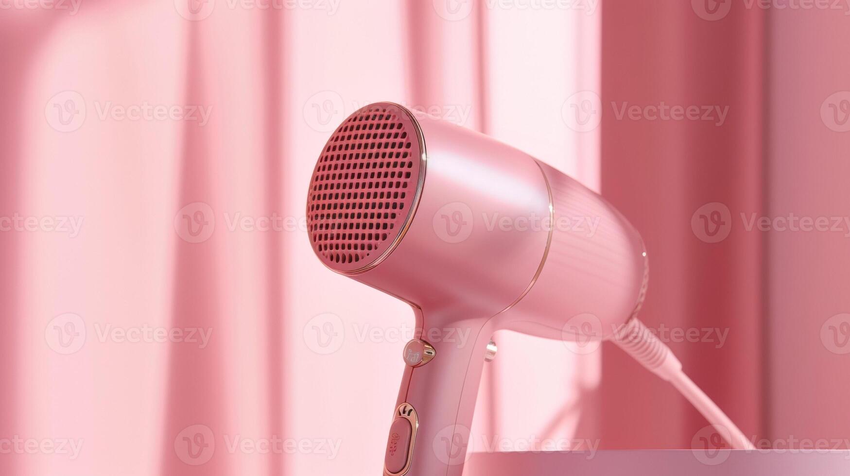 An adjustable hair dryer with multiple heat settings and a removable filter for easy cleaning photo