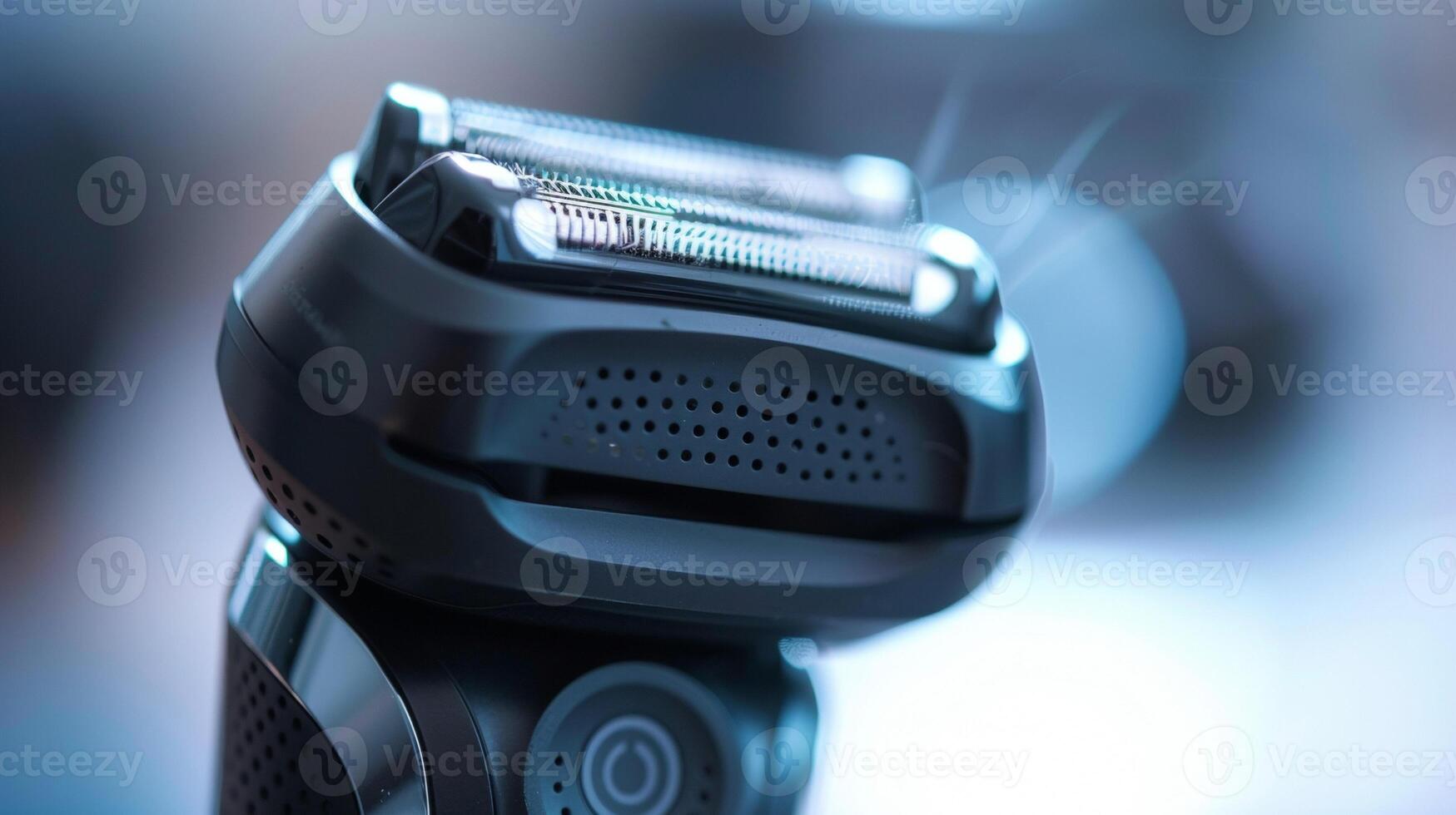 A closeup of the shaver head featuring a pivoting design for maximum flexibility and control over the shave photo