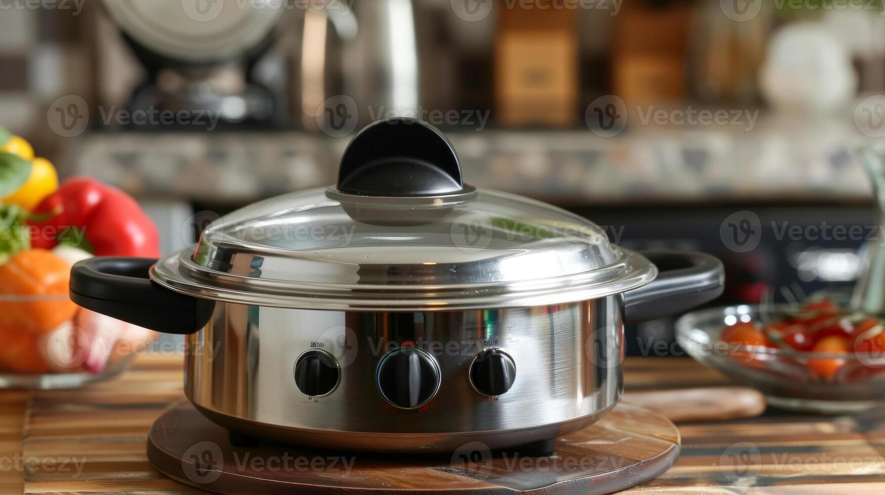 The compact size of the cooker perfect for small kitchens dorm rooms or RVs photo