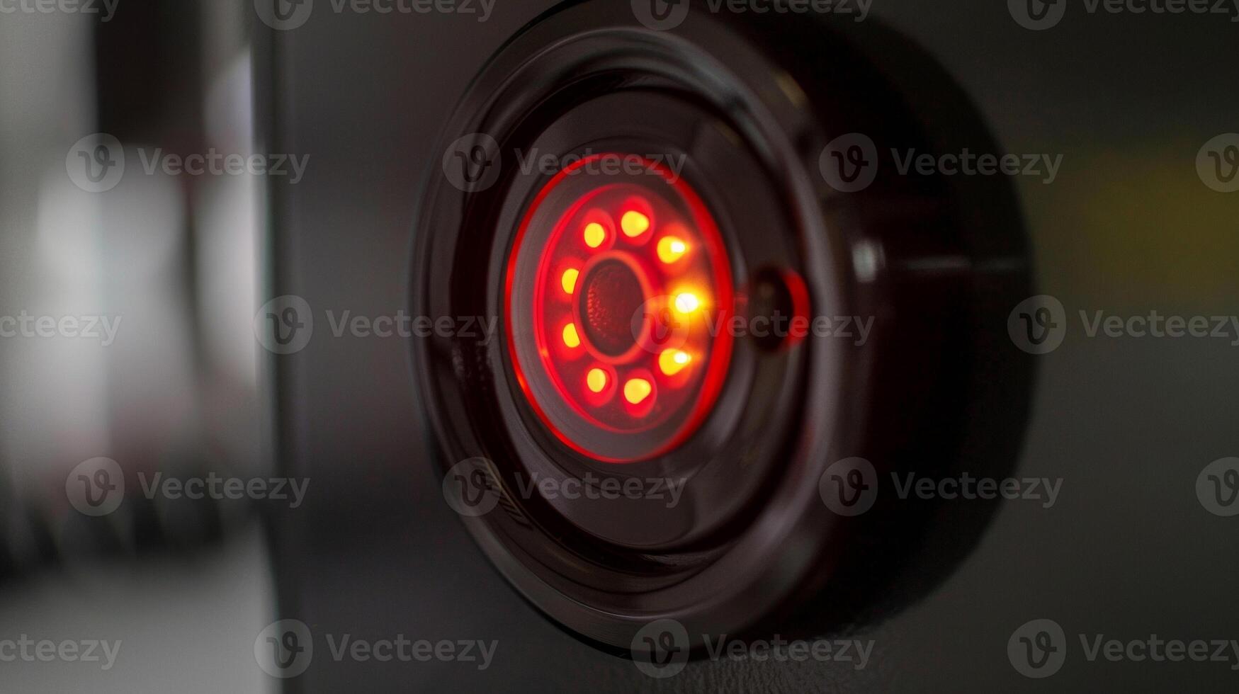 An upclose shot of the LED indicator light which signals when the repeller is turned on and functioning photo