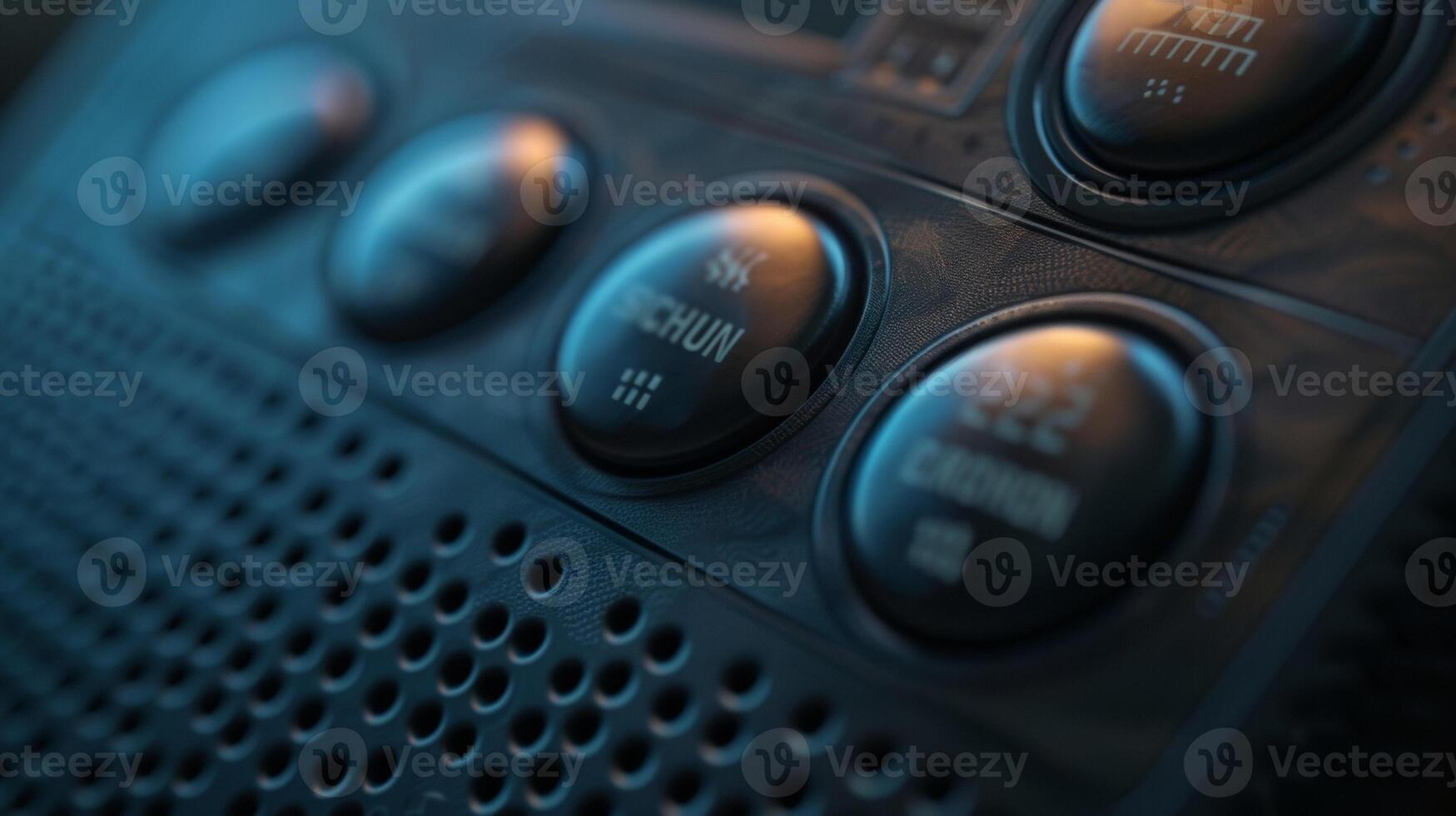 The intricate design of the tower fans remote control with buttons for adjusting the fans settings from a distance photo