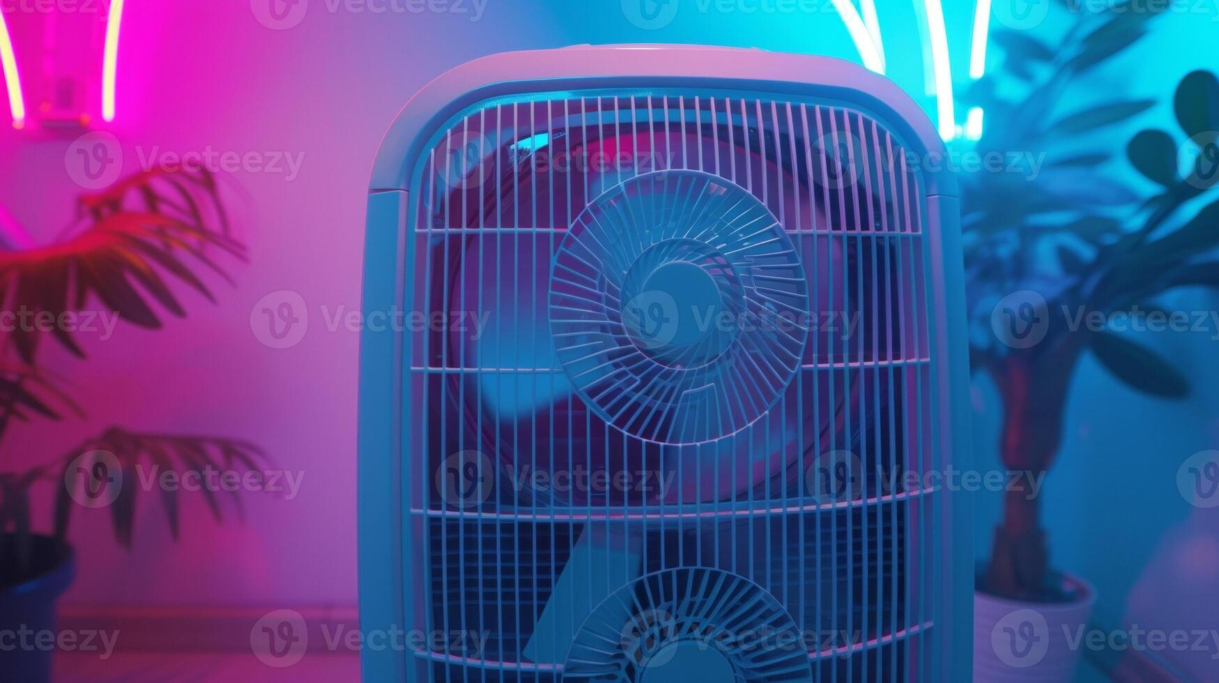 The back of a dehumidifier showcasing the powerful fan blades and exhaust vents that circulate and expel dry air back into the room photo