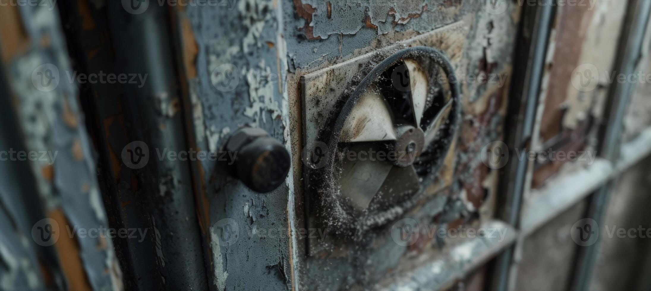 The fans onoff switch covered in dirt and grime looks like it hasnt been used in years photo