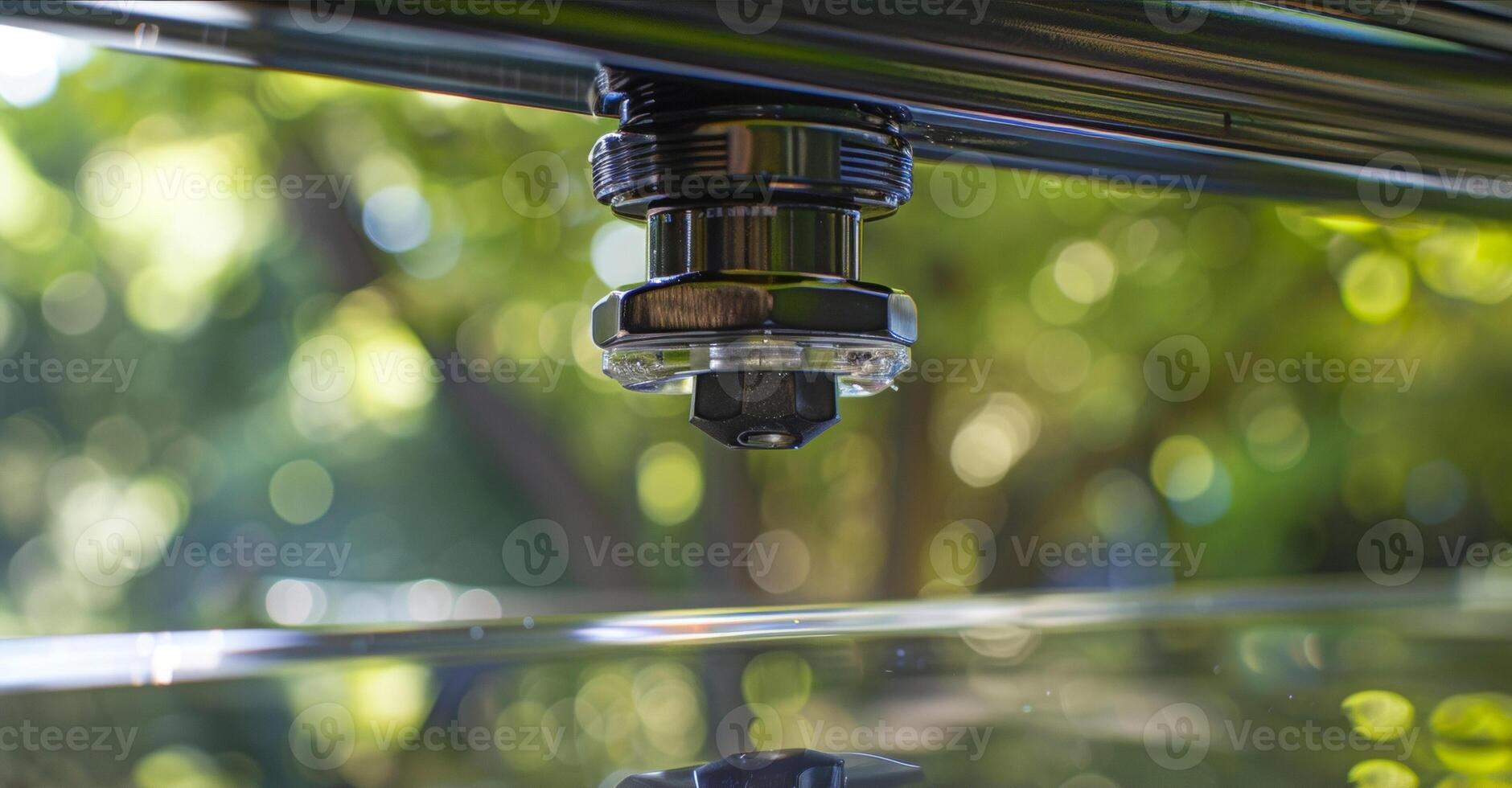 There is a small circular sight glass attached to one of the pipes allowing for the water level to be monitored photo