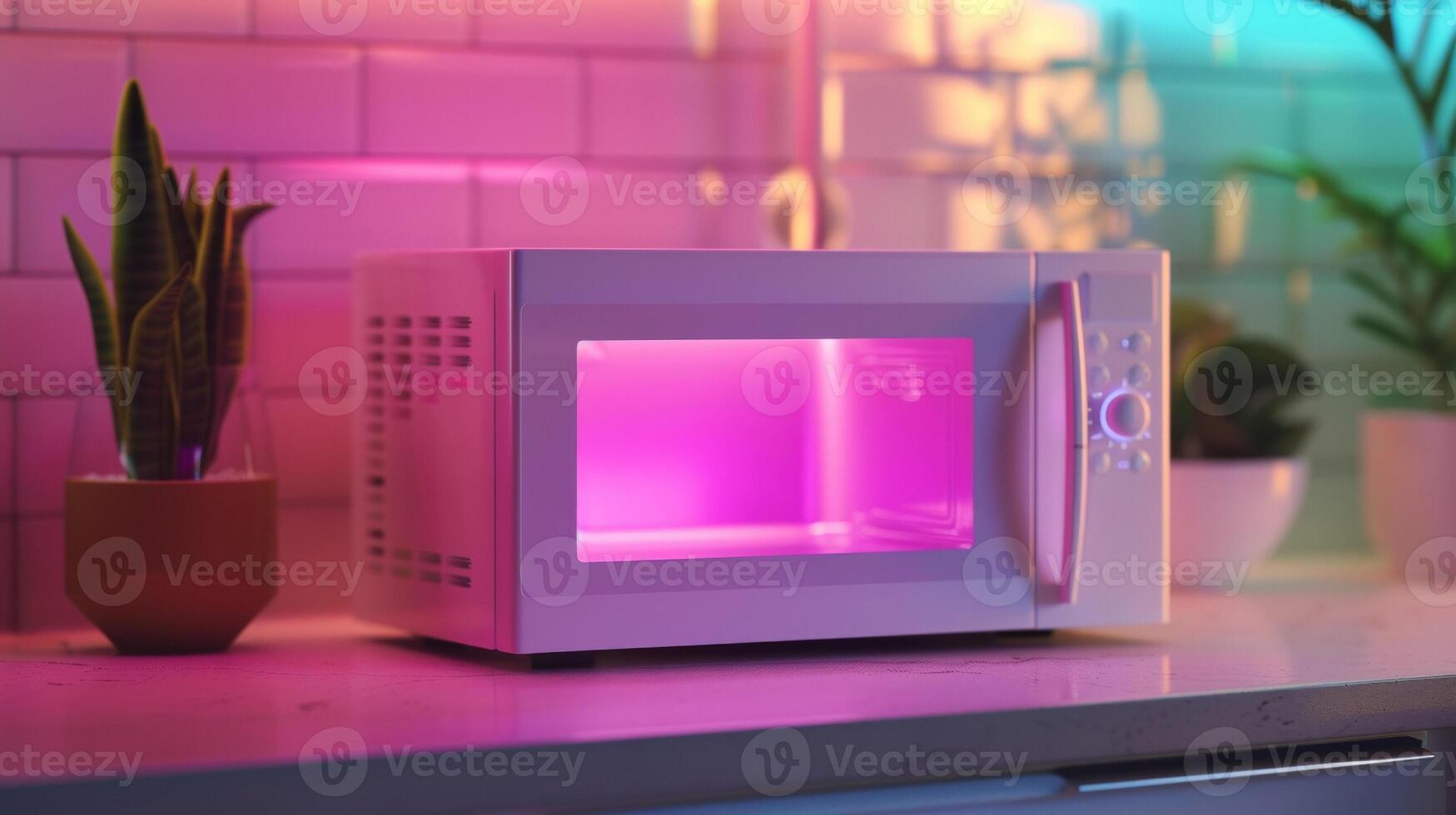 Front view of the microwaves compact size perfect for small kitchens photo