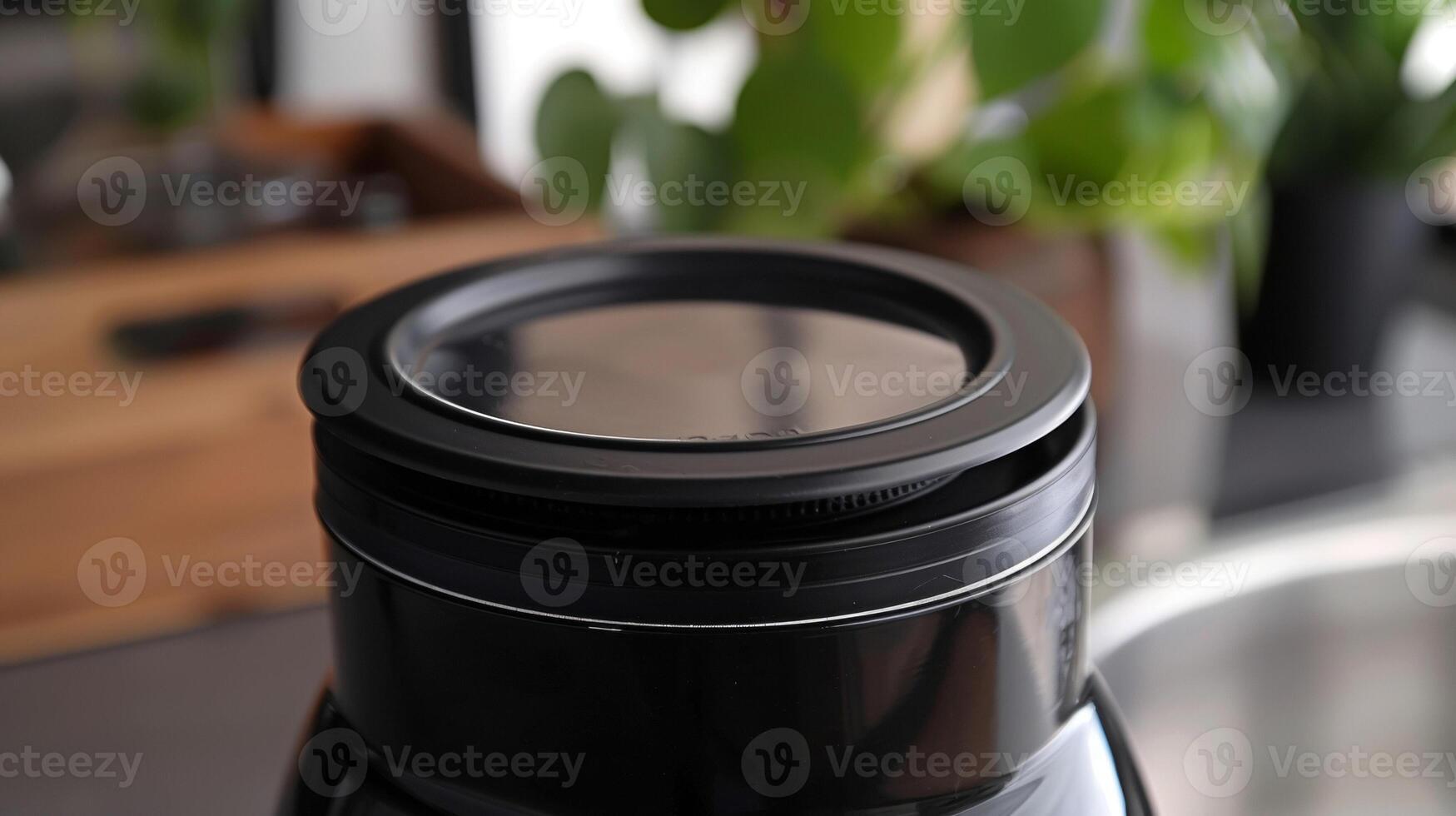 The rubber gasket seal on a blender lid securing it tightly to prevent any leaks photo