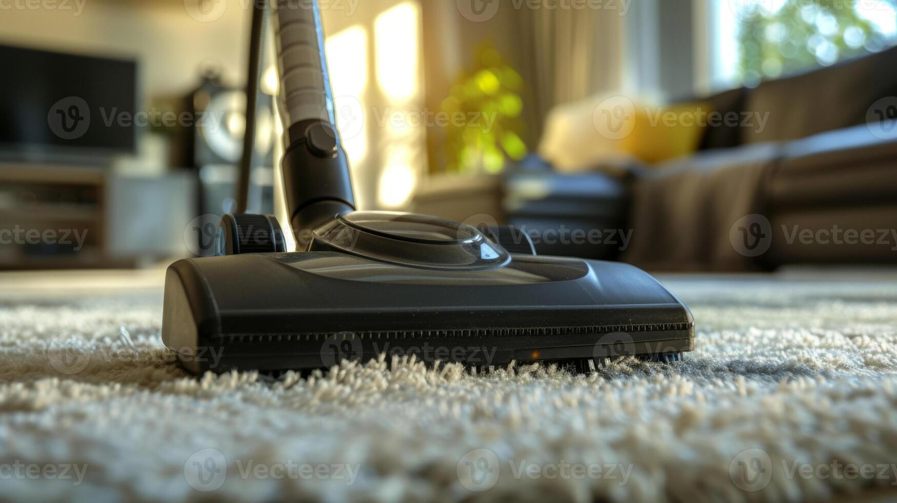 The handle of the vacuum cleaner is ergonomically designed for comfortable grip and control while cleaning photo