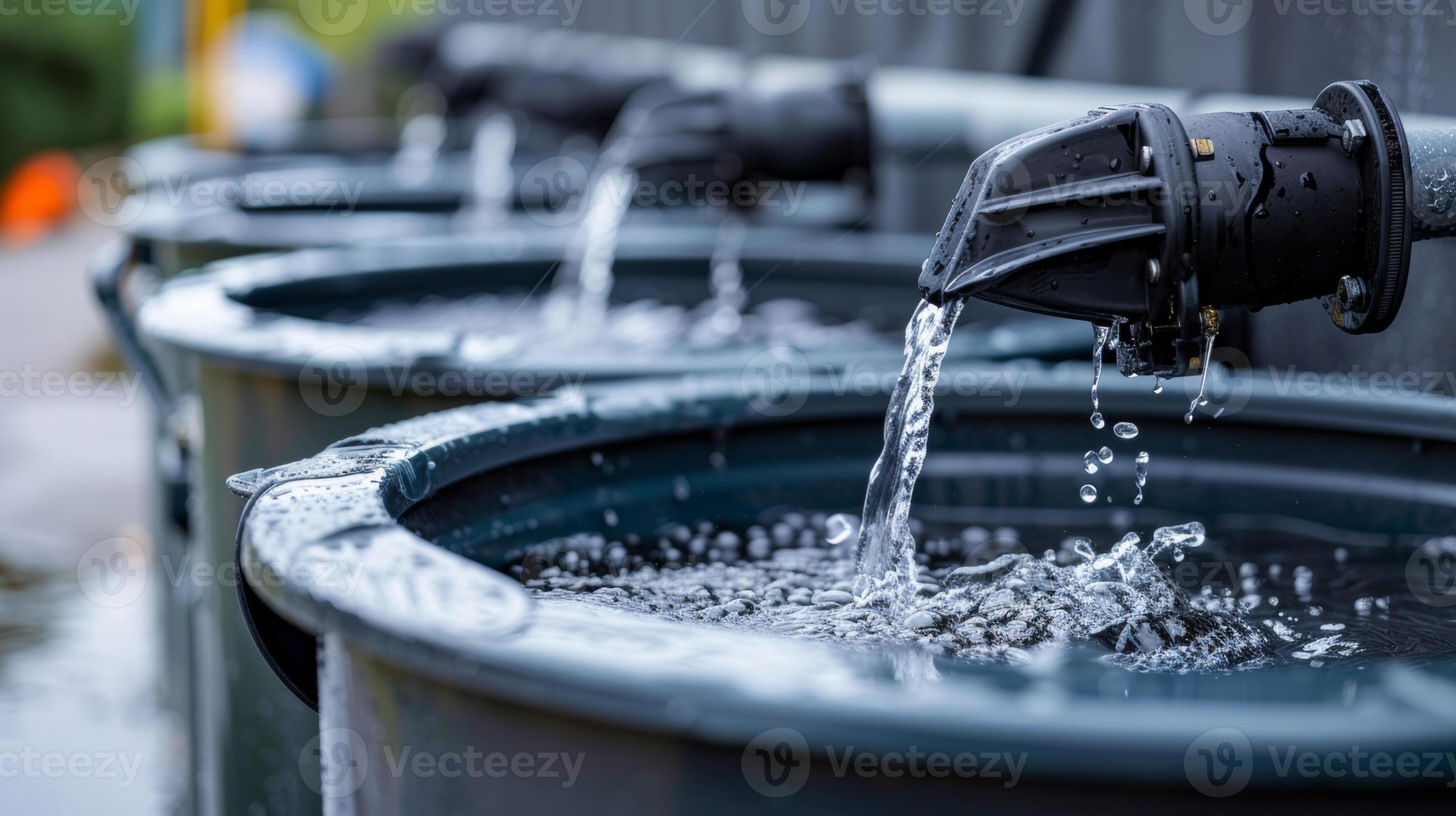 A closeup of the electric buckets drainage system making it easy to