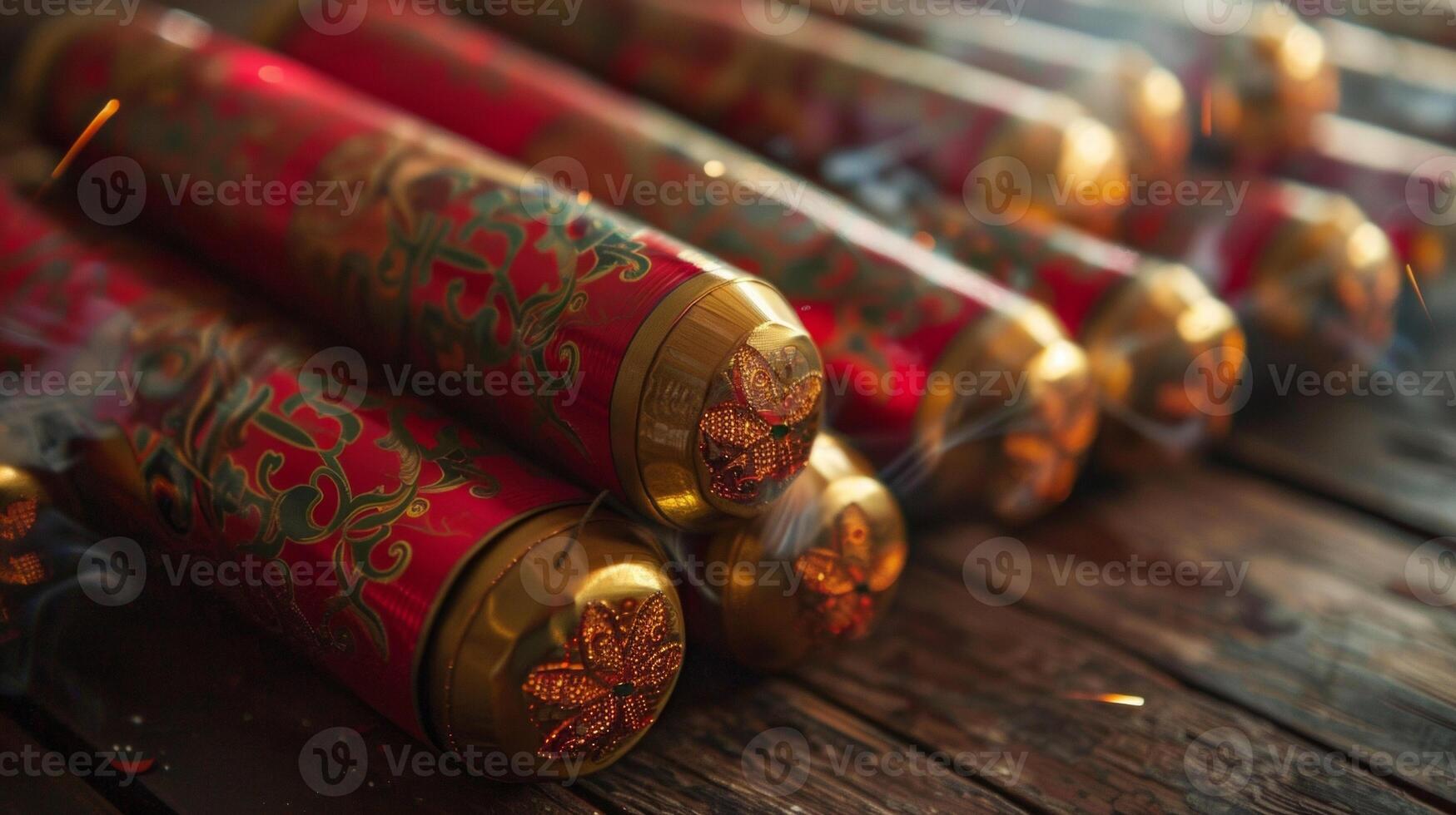 Firecrackers The loud sound of firecrackers can be heard throughout Chinese New Year celebrations believed to scare away bad luck and usher in a prosperous new year photo