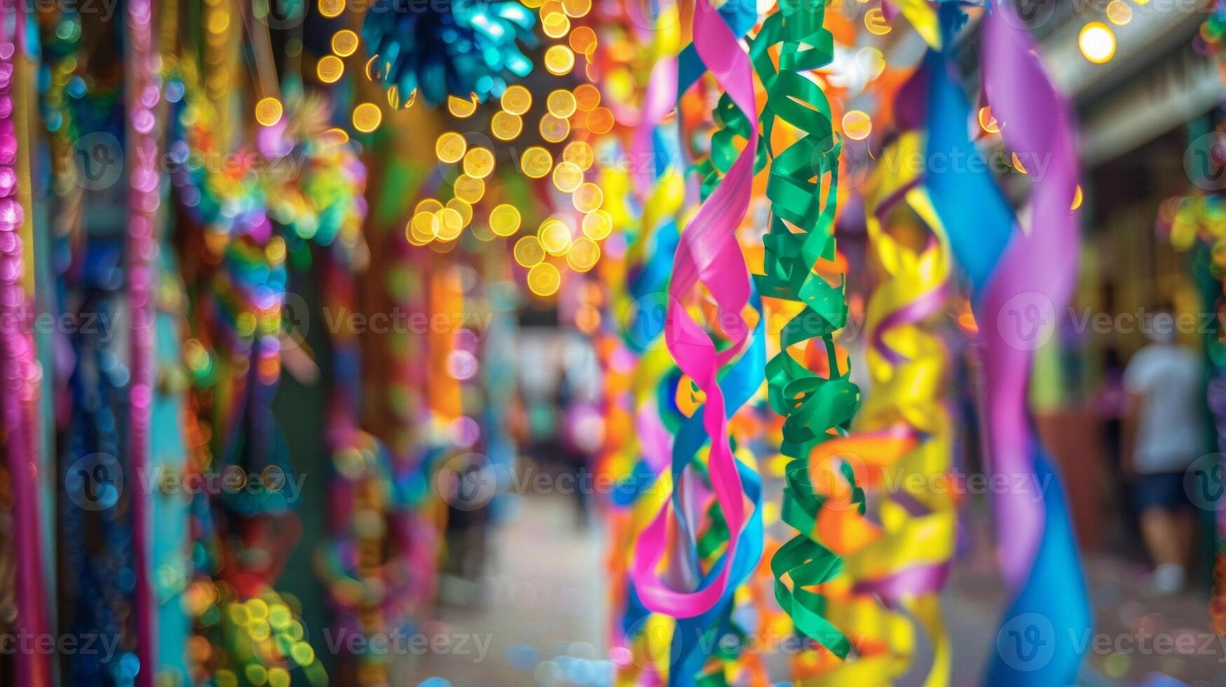Local businesses also get into the spirit of Carnival decorating their storefronts with colorful streamers and banners adding to the vibrant and festive ambiance photo