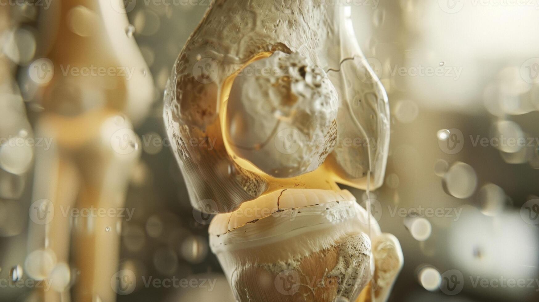 Detailoriented AR visuals of a knee joint allowing for a deeper understanding of its complex structure and potential injuries photo