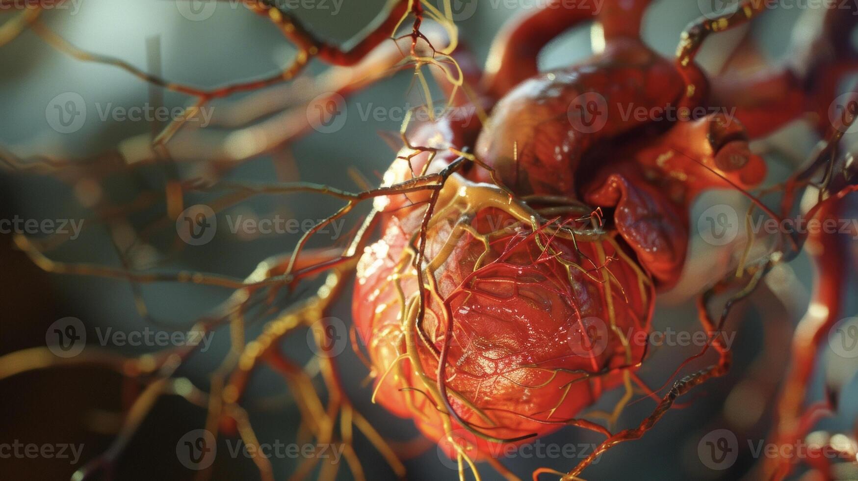 A visual representation of a patients vessels used to simulate the effects of lifestyle changes and medication on reducing the risk of heart disease photo