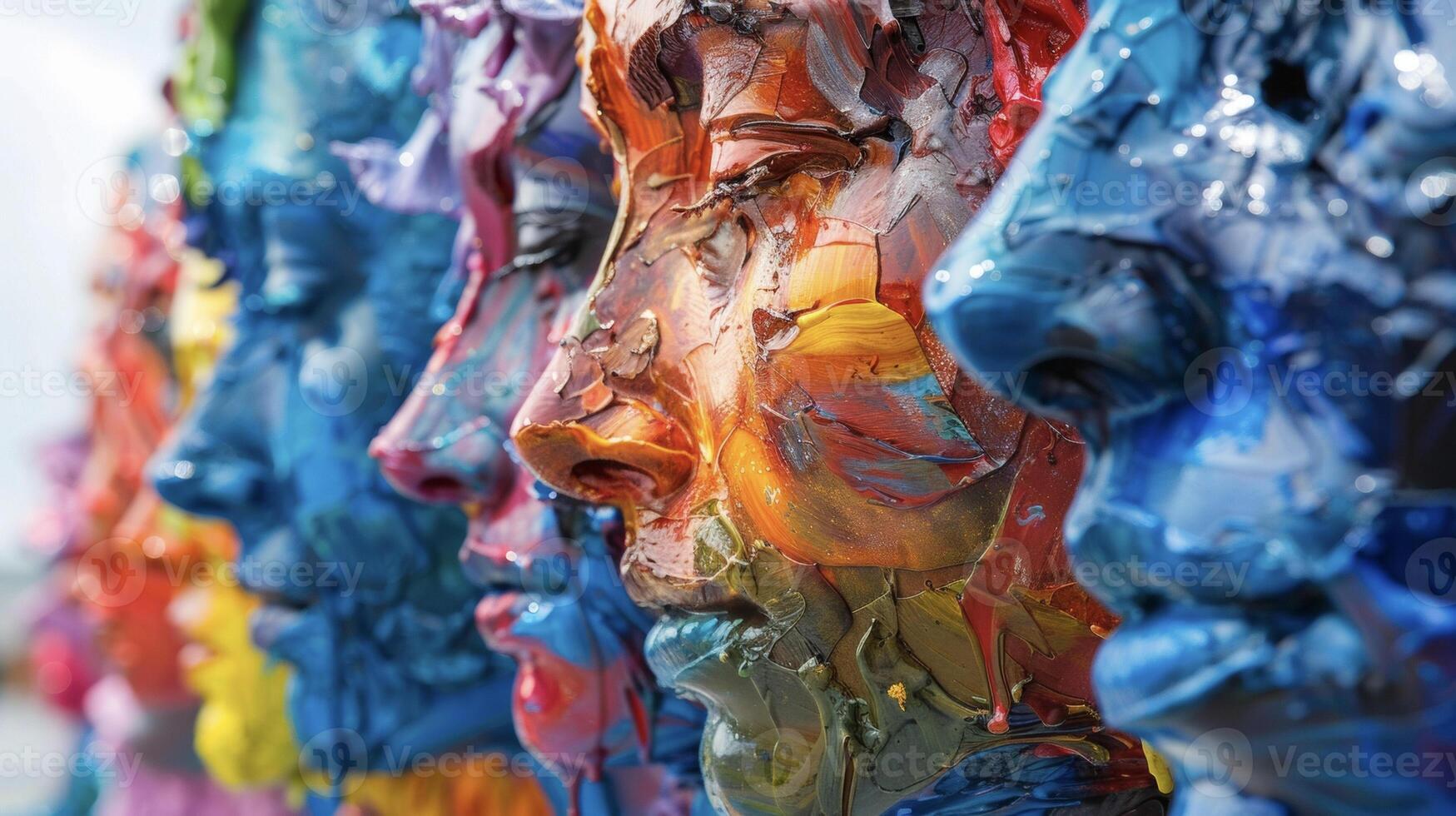 A gathering of artists and art lovers surrounded by a sea of mesmerizing and thoughtprovoking public art pieces photo
