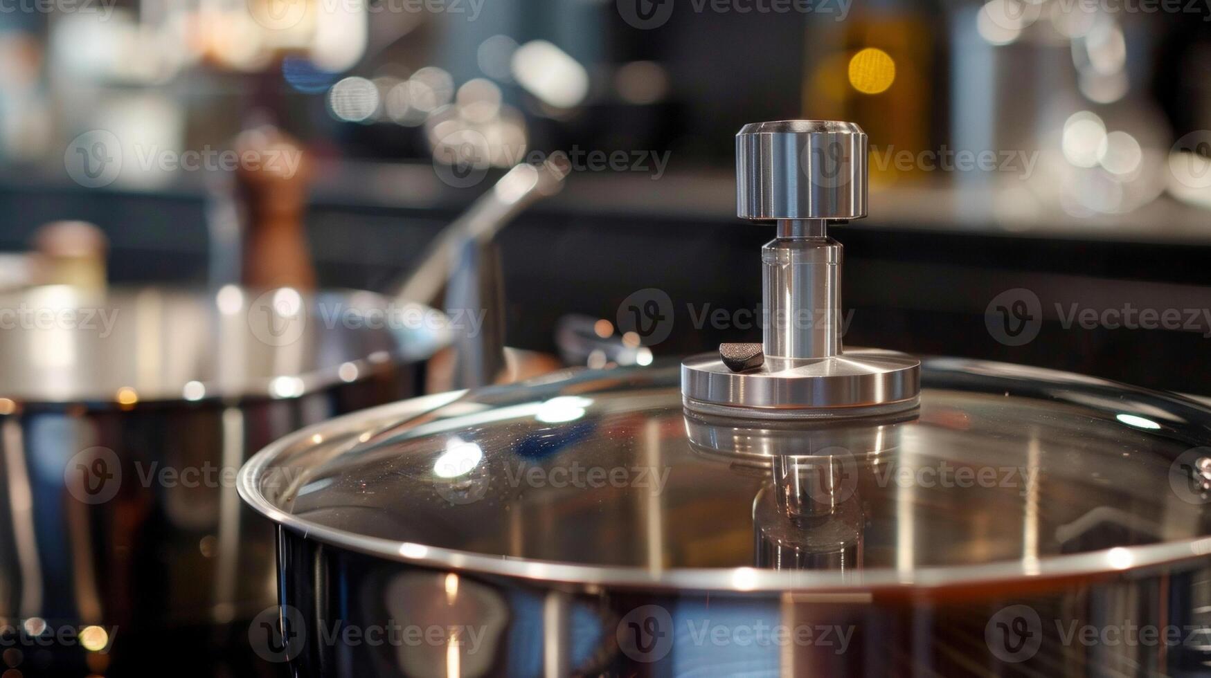 A detail shot of the removable temperature probe allowing for precise temperature control while cooking photo