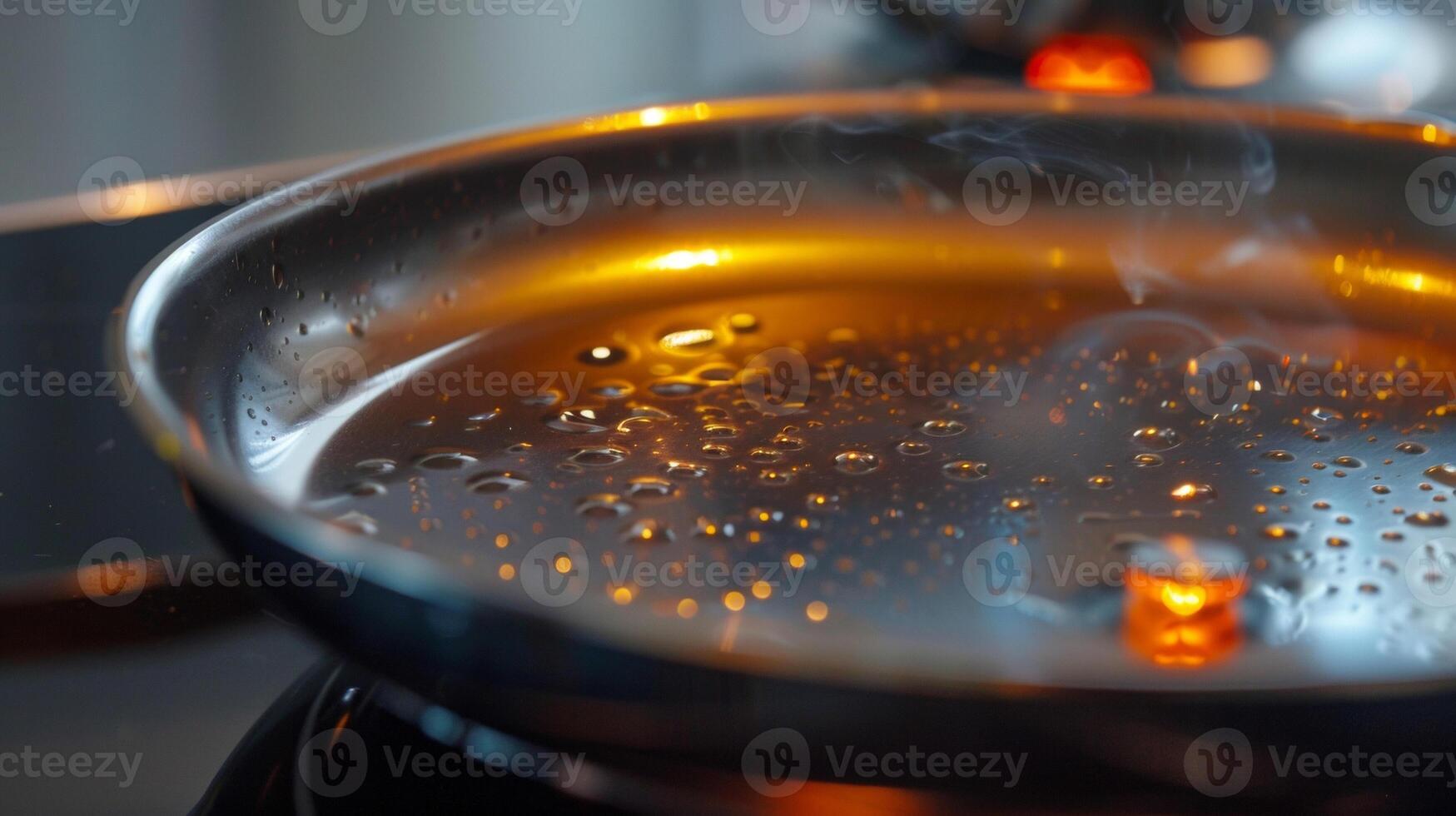 The electric skillets indicator light signaling when the desired temperature has been reached for cooking photo