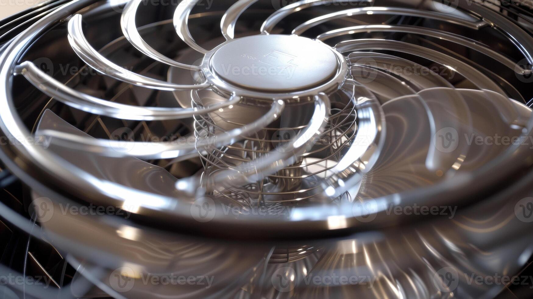 In the center of the fan a small vent allows for air circulation even when the fan is not in use photo