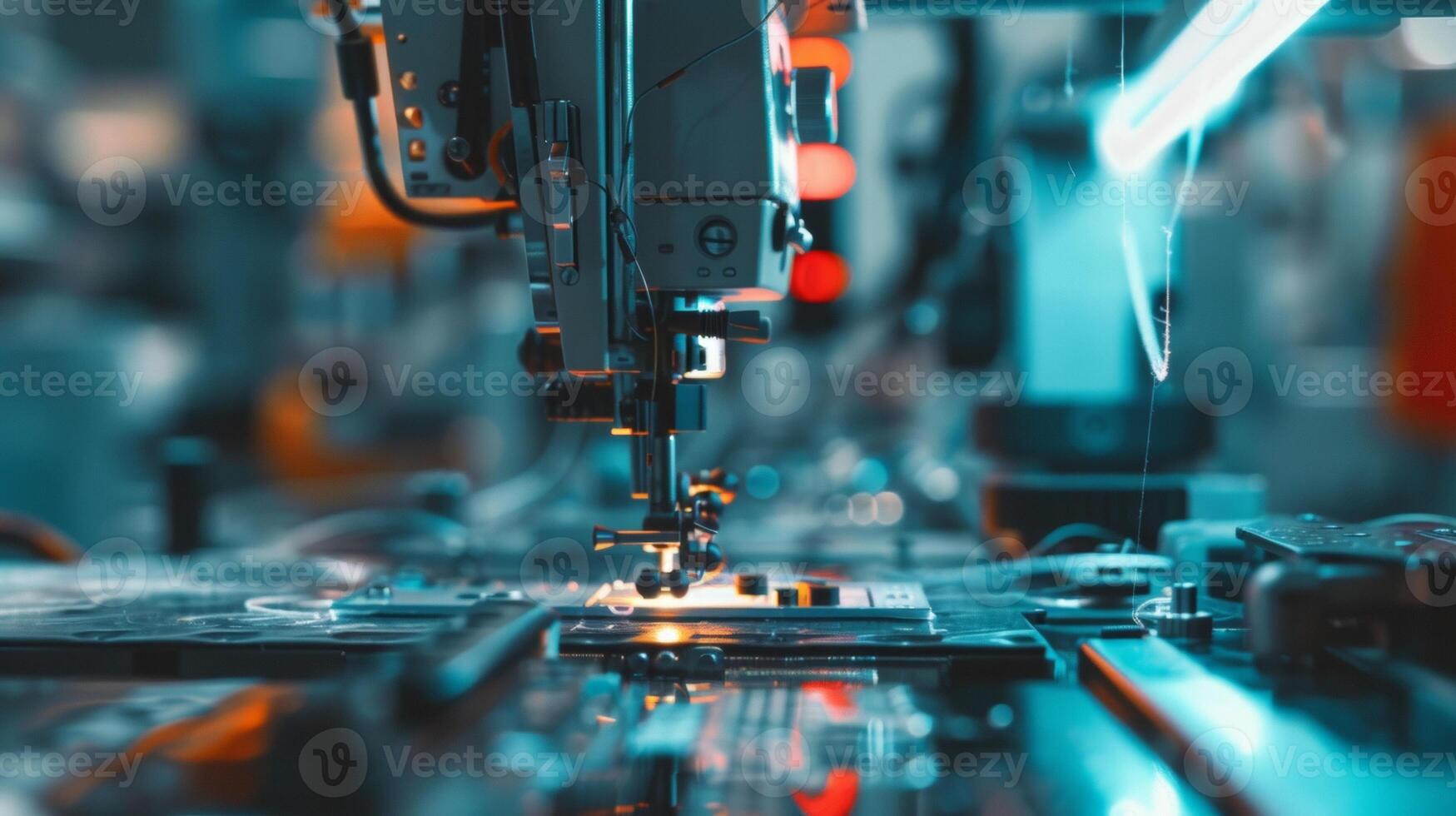 A detailed view of the machines stitch selection panel with various options for different sewing techniques photo