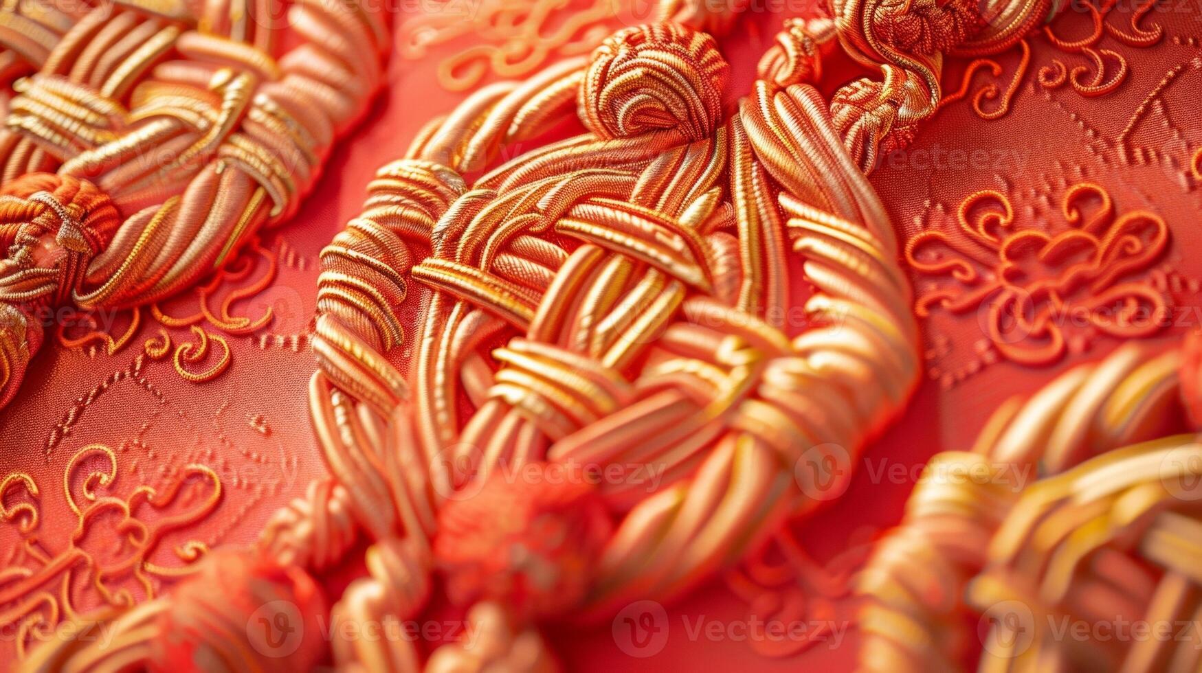 A glistening backdrop adorned with Chinese knots a traditional decorative symbol believed to bring good luck and prosperity photo