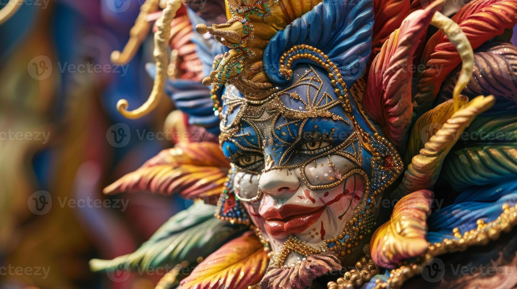 A closeup of a carnival float model showcasing the elaborate and imaginative designs that are a key feature of the lively parades that take place during Carnival season photo