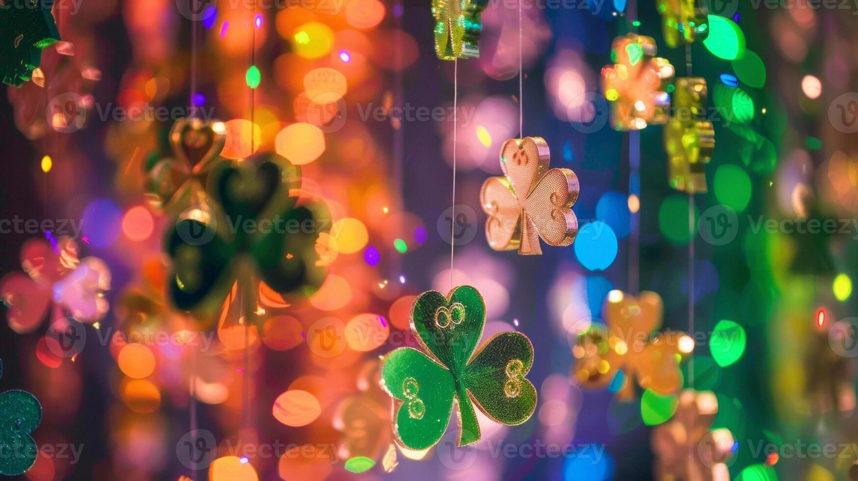 Sparkling stars clovers and rainbows add a sprinkle of magic to the vibrant St. Patricks Day celebration photo