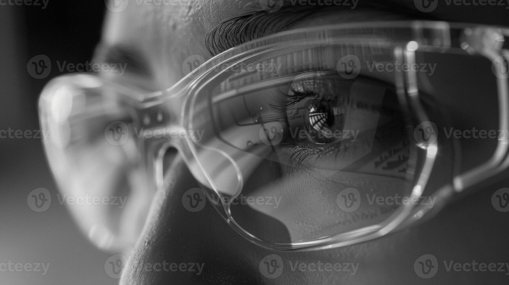The glasses biometric sensors which track and analyze the users fatigue levels and can remind them to take breaks and rest their eyes photo