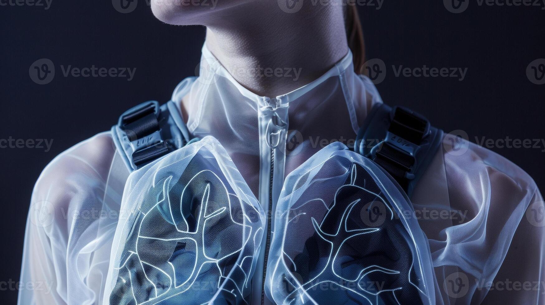 The small size and discreetness of the fabrics sensors allowing for continuous and nondisruptive monitoring of respiratory rates photo
