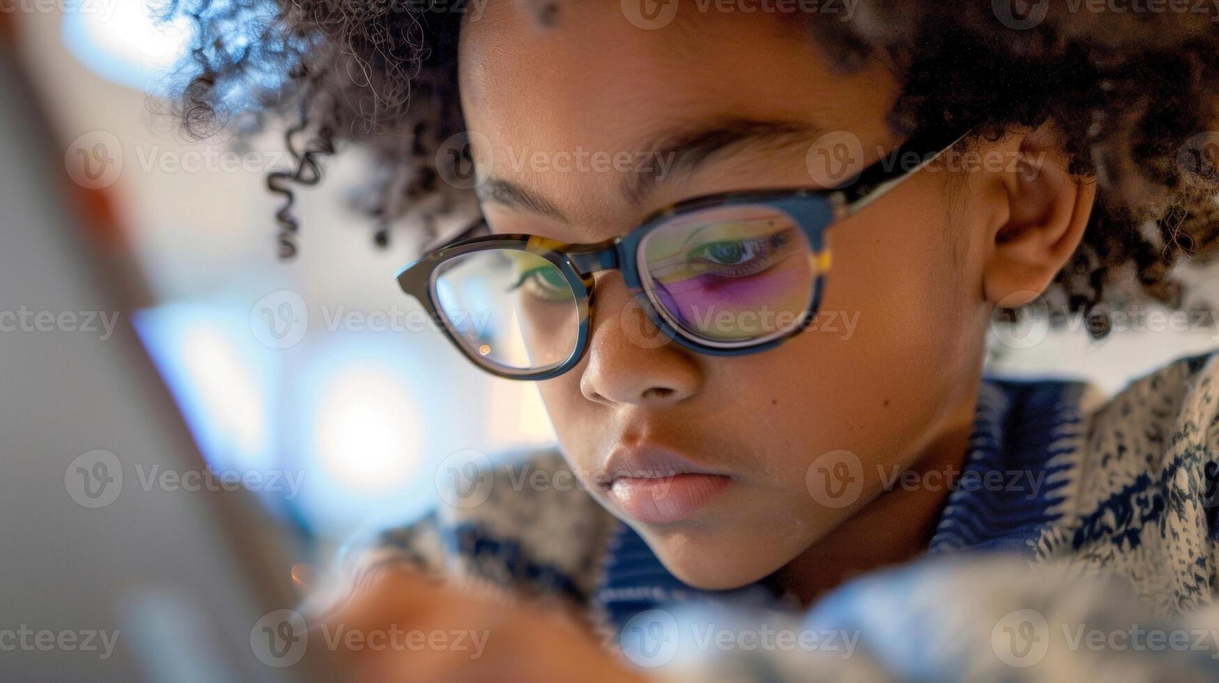 With focused determination a student uses a tablet to manipulate digital tools and create a unique virtual project showcasing their creativity and problemsolving abilities photo