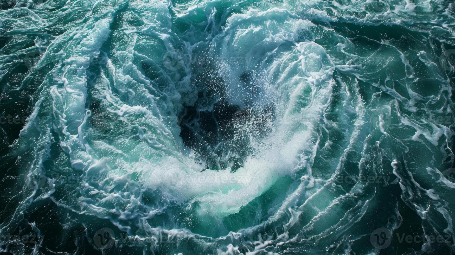 The center of the whirlpool is a mysterious void its depths shrouded by the swirling water photo