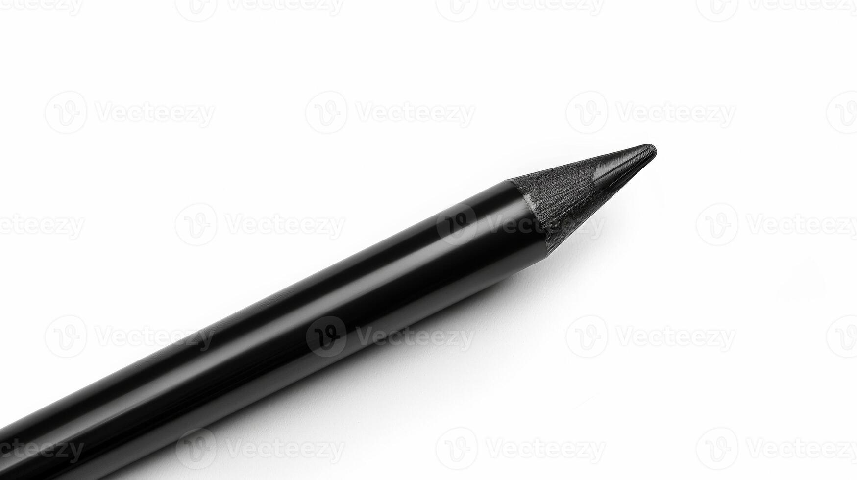 Blank mockup of a classic and timeless black eyeliner pencil with a crisp and professional logo photo