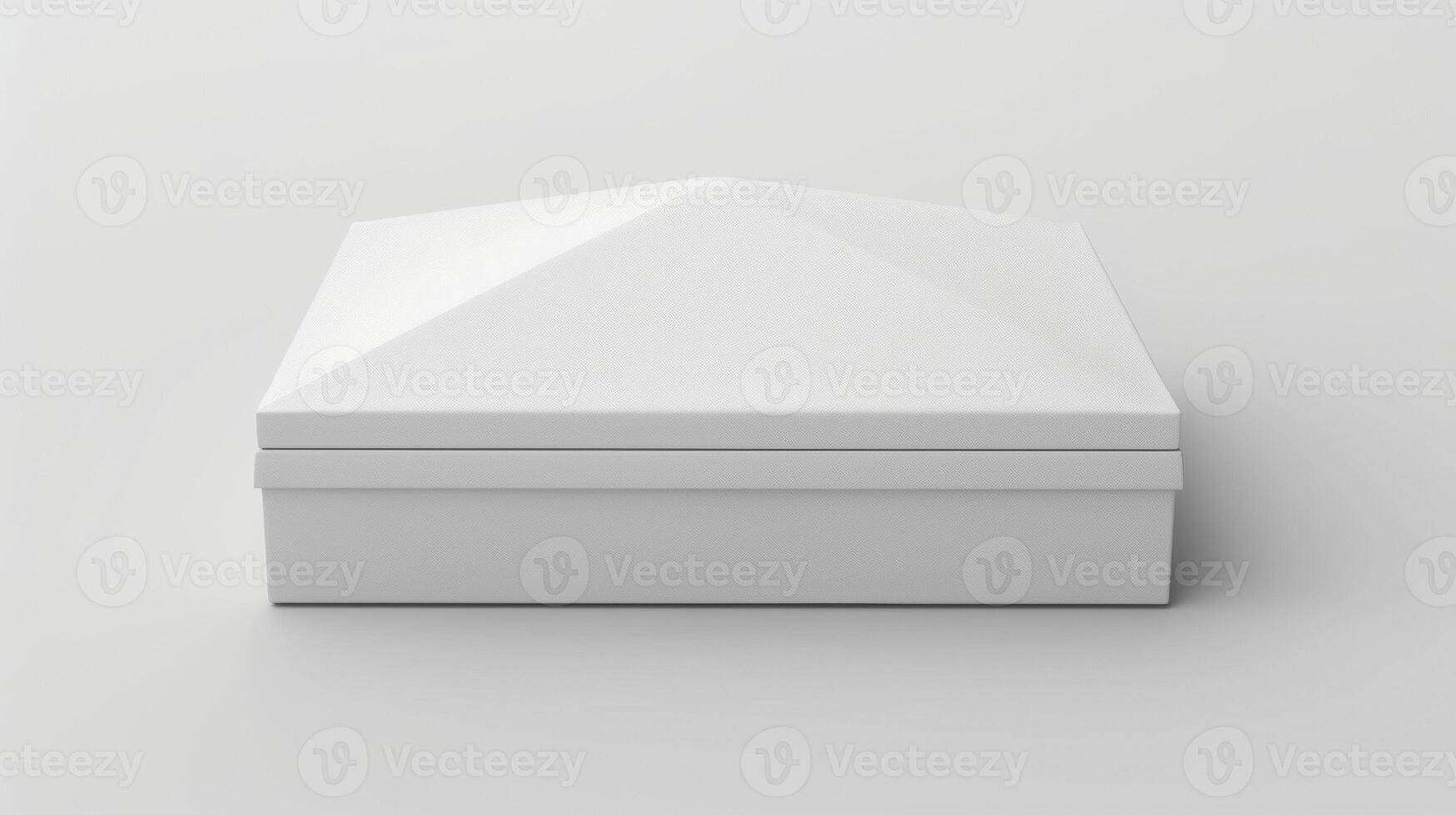Blank mockup of a triangular box great for holding unique or unconventional items photo