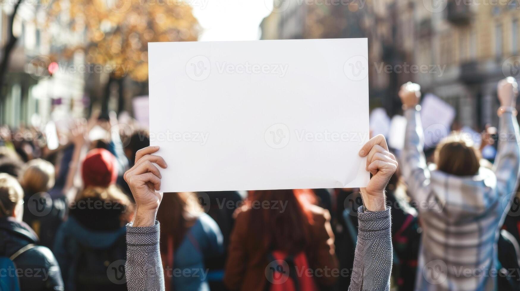 Blank mockup of a bold and eyecatching flyer for a political rally or campaign even photo