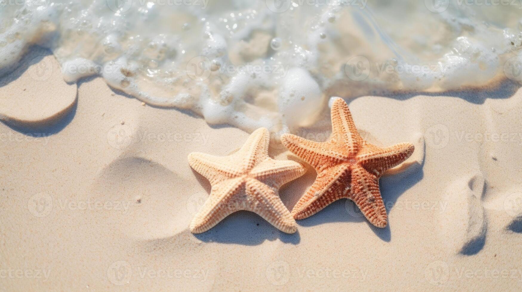 As the tide recedes, a series of heartshaped starfish are revealed in the sand, almost as if they were p there intentionally for lovers to discover. photo