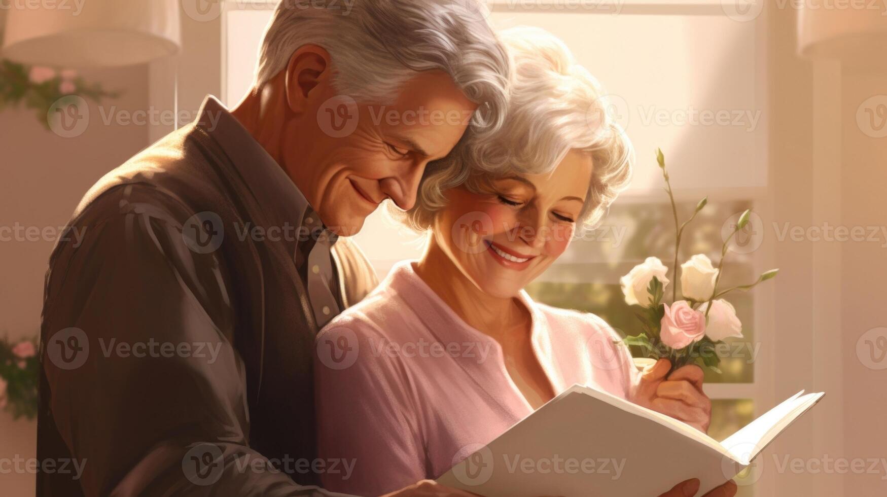 As they finish reading the last letter, the couple holds each other close, grateful for the cherished memories and the enduring love they share. photo