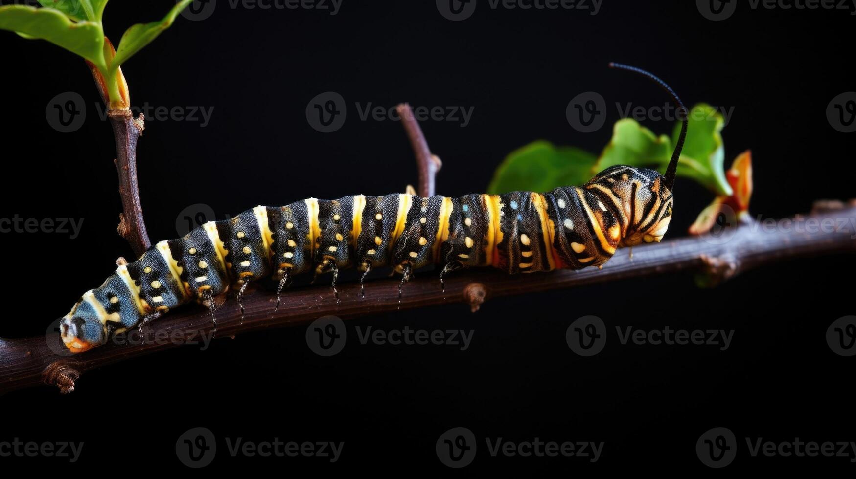 A caterpillar slowly inching along a twig, its transformation into a graceful erfly capturing the journey of selfdiscovery and growth that comes with falling in love. photo