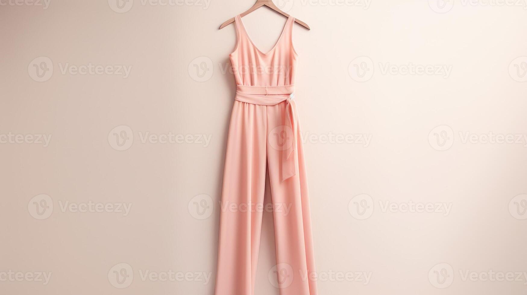 Minimalistic view of a Peach Fuzz jumpsuit, an effortless and stylish choice for any occasion. photo