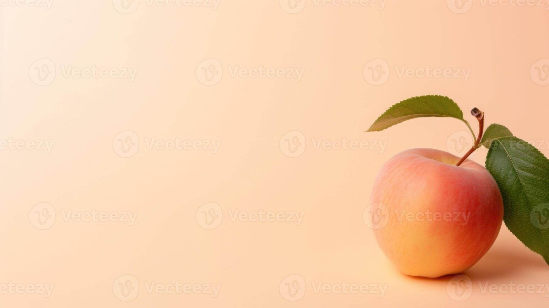 Minimalistic view of a minimalist peach background, with a soft gradient and subtle hints of Peach Fuzz. photo