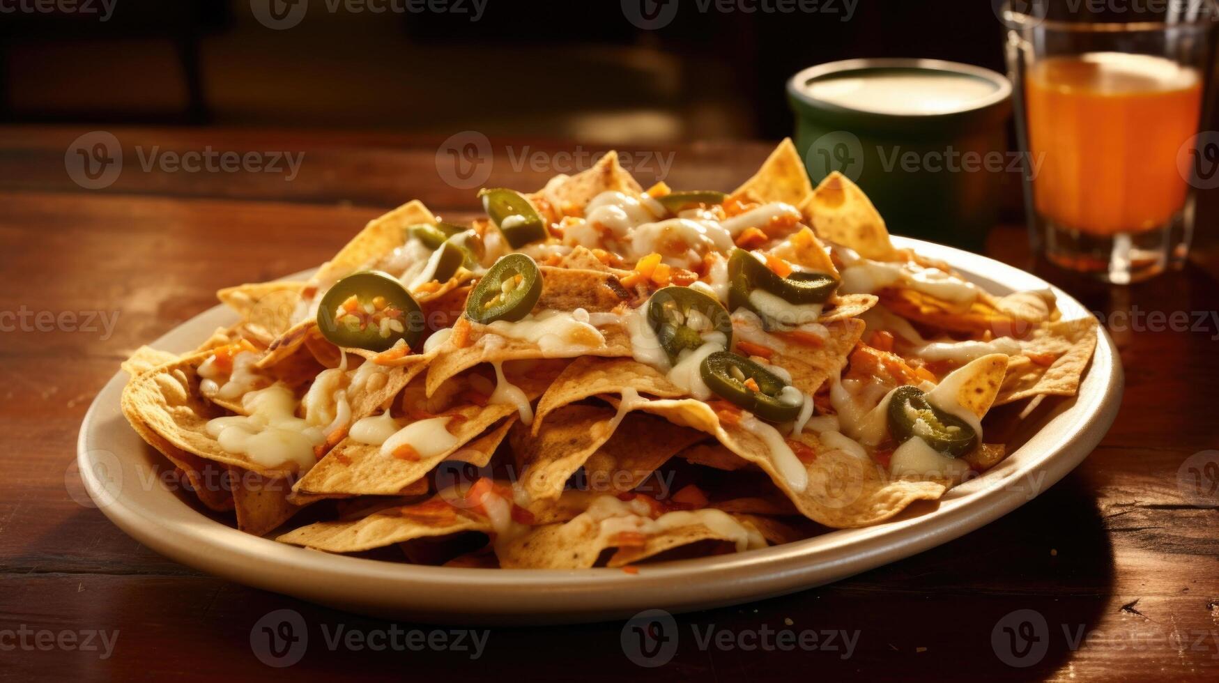 Take a trip to the Southwest with these zesty green chile nachos. Homemade corn tortilla chips mingle with a luscious blend of melted Monterey Jack and cotija cheeses. A generous heap of photo