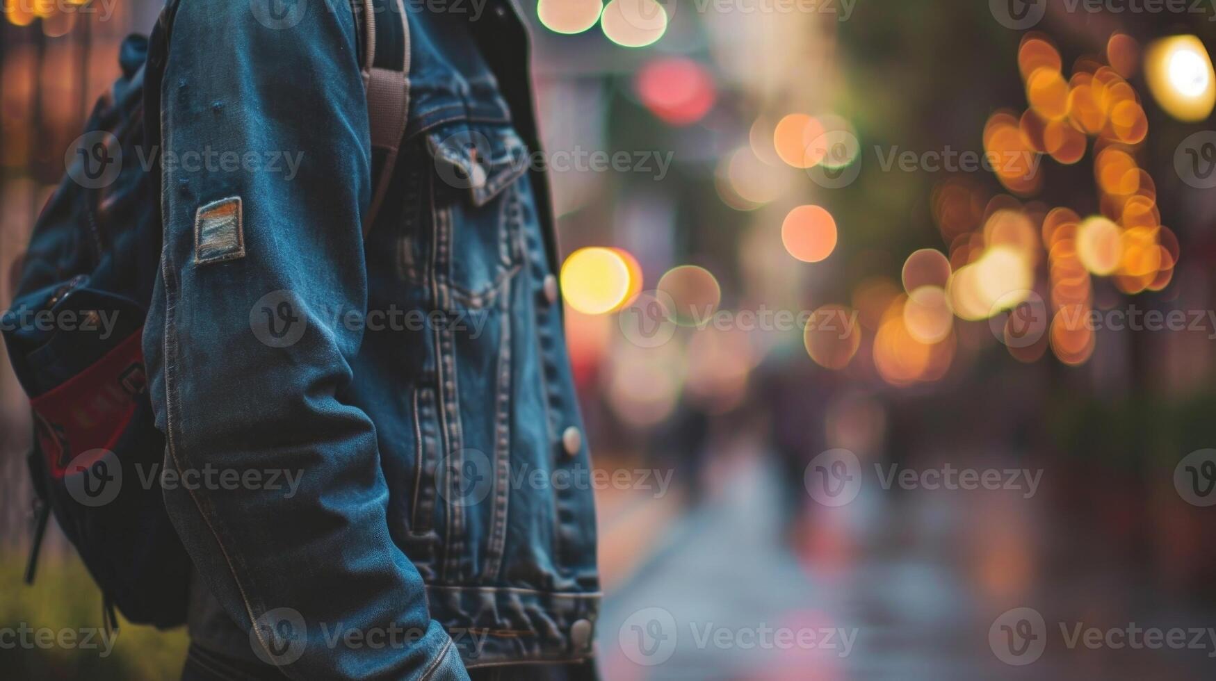 Sporty Chic This look incorporates the varsity trend in a more subtle way, with a fitted varsity tee layered under a denim jacket. The look is completed with track pants and trendy photo