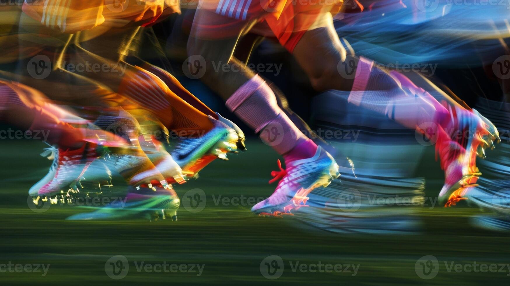 As the game intensifies the players cleats become a blur of motion a visual representation of their grit and determination photo