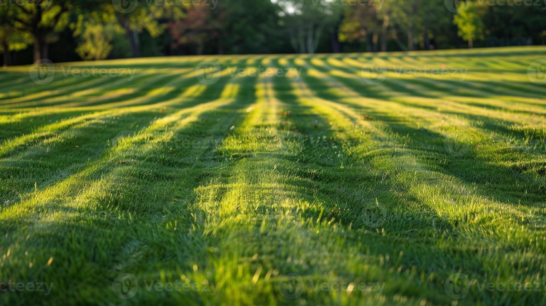The intricate pattern of mowing lines showcasing the attention to detail of the groundskeepers photo