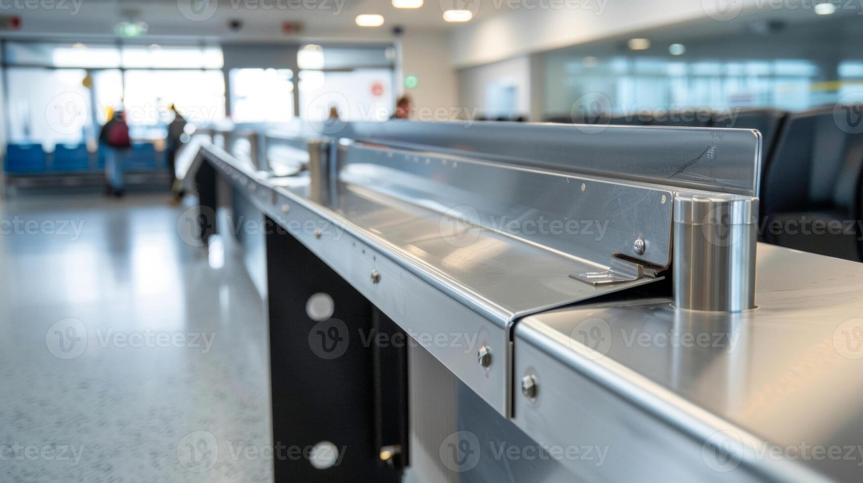 A detailed shot of a lowered ticket counter for wheelchair users photo