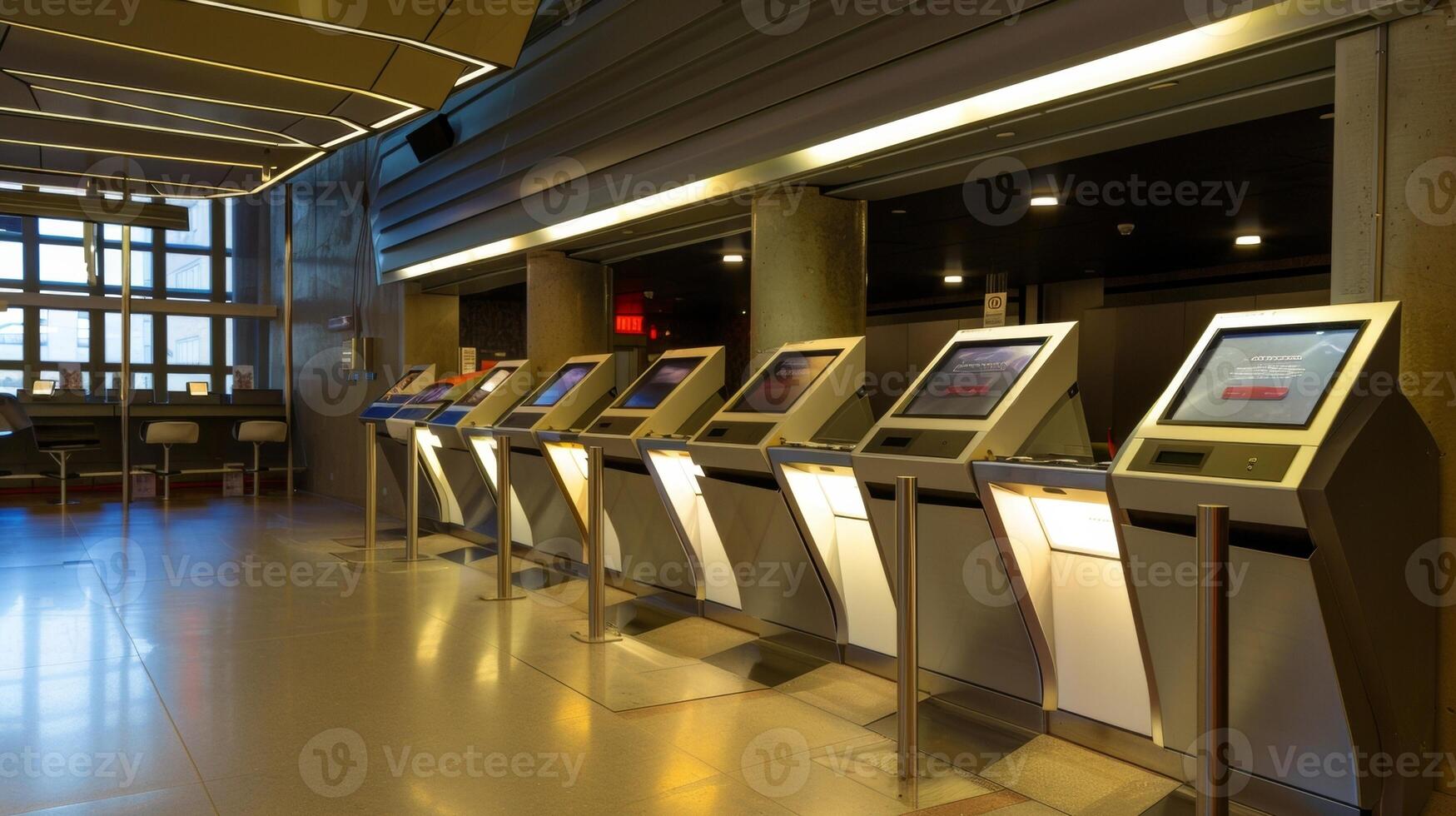 A sleek and modern ticket booth where eager fans can purchase lastminute tickets for the game photo