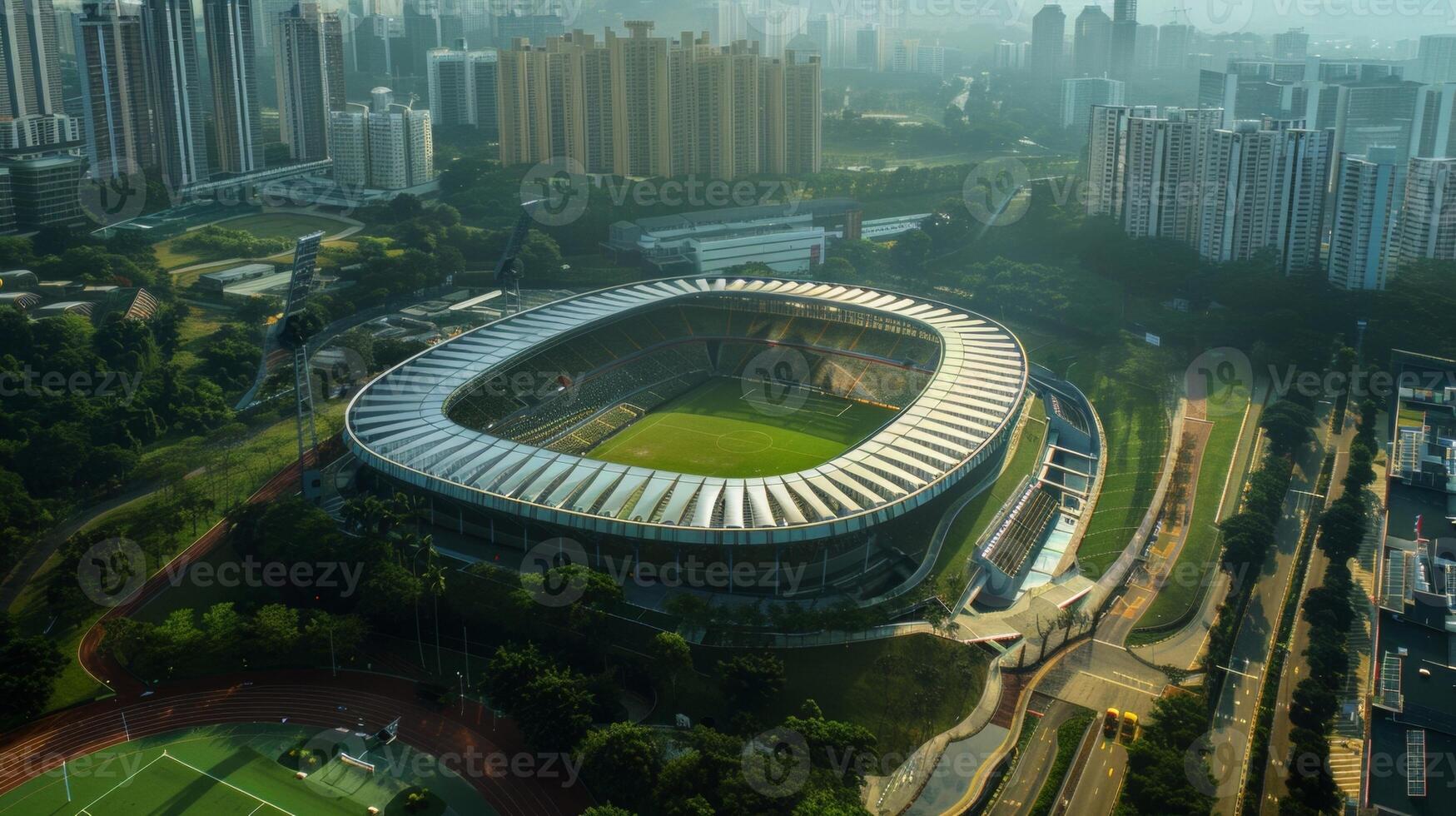 Surrounded by a concrete jungle this vertical stadium offers a unique and exciting sporting experience in the heart of the city photo